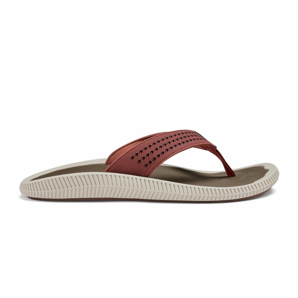 Sandalias Olukai Ulele - Chanclas Hombre Rojos 20034-295